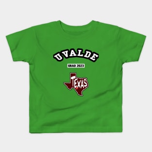 🤠 Uvalde Texas Strong, Graduating 2023, Texas Map, School Spirit Kids T-Shirt